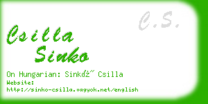 csilla sinko business card